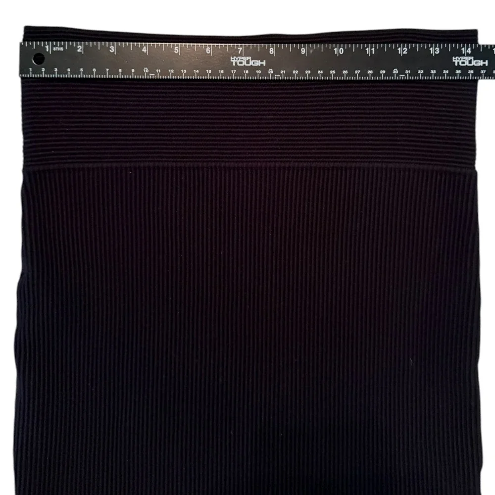House of Harlow 1960‎ Black Ribbed Knit Mini Skirt Revolve Style Sz L